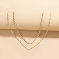 Sweater necklace wholesale european and american cross-border autumn and winter jewelry for women gold-plated thick lines socialite street style fashion stacked neck chain