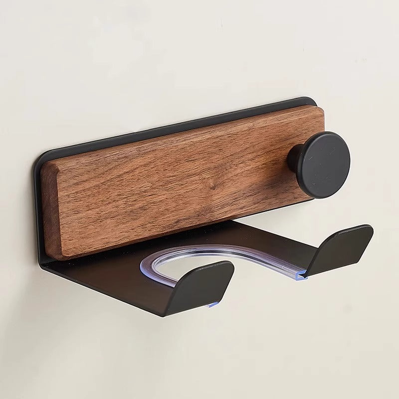 Walnut non-punching electric hair dryer bracket hair dryer wall hanger toilet toilet storage shelf storage artifact