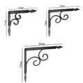 European style flower triangle bracket bracket triangle support iron frame wall storage rack layer right angle fixed tripod bracket