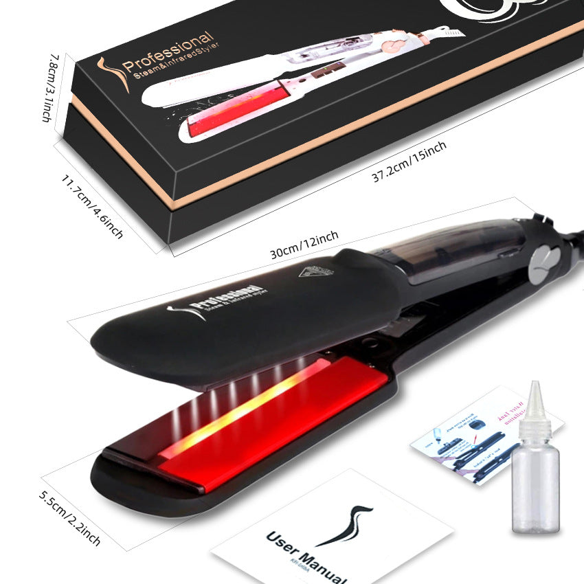 Cross-border steam hair straightener Multifunctional hair straightener Splint Curling iron Straight roll Dual-purpose spray Straight plate clip European standard electrical appliances