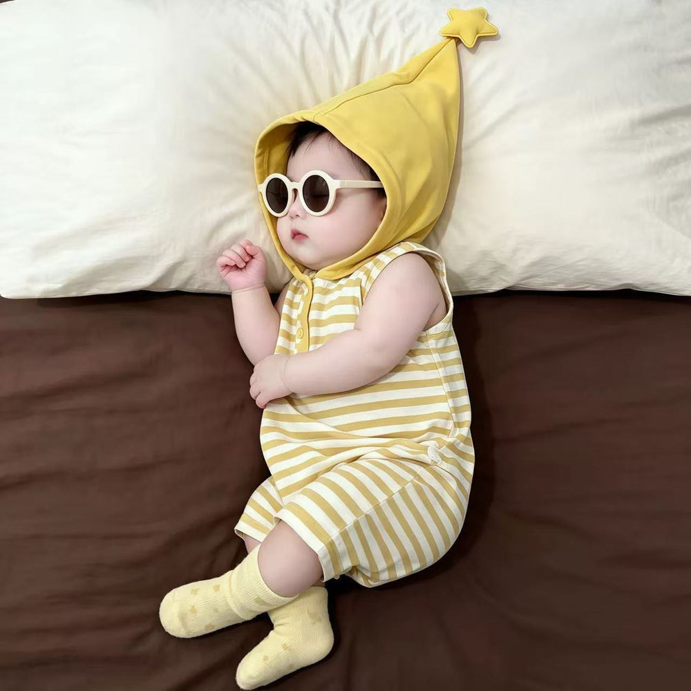 Summer lightweight breathable cute romper baby sleeveless unisex bodysuit cartoon onesie summer outfit