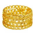 Middle eastern dubai cuban chain diamond-set gold-plated bangle for women, hollow multi-layer wedding jewelry, cross-border wholesale supply