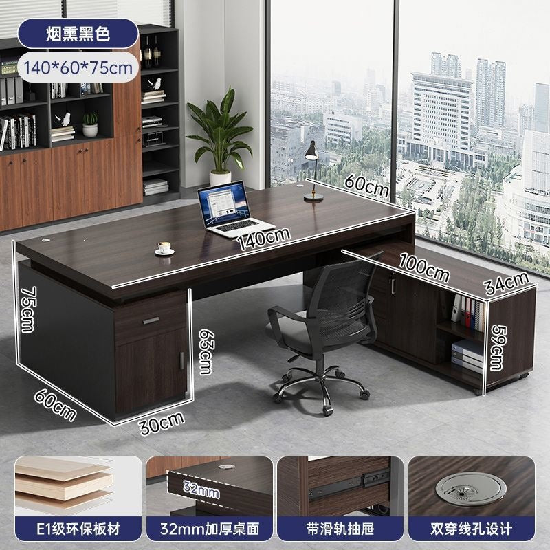 Office desk - minimalist modern manager desk, employee workstation, home computer desk, student study desk, executive desk