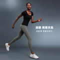 Seamless all-in-one woven yoga clothes with chest pad breathable fitness t-shirt silmslimming look sports short-sleeved women's summer d25074