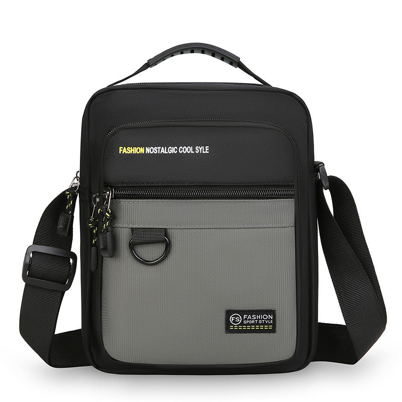 New messenger bag men's simple Oxford cloth men's commuter casual small satchel large capacity waterproof and wear-resistant shoulder bag