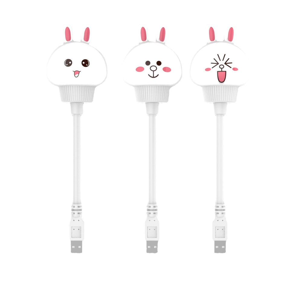 Cartoon cute pet line rabbit voice-activated light usb smart sound control lamp colorful night light children's bedroom atmosphere light