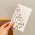 Happy birthday rhinestone letter stickers - high-value gift wrapping decoration for girls, thoughtful diy sparkling diamond stickers