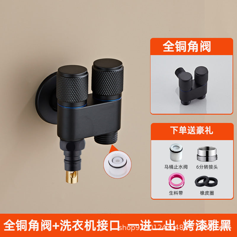 Special snap-on 46-point universal water nozzle drum angle valve connector for all-copper washing machine faucet automatic water stop valve