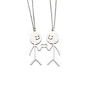 Wholesale alloy figurine pendants - european & american cross-border jewelry, niche high-end, unique couple anime layered necklaces for women