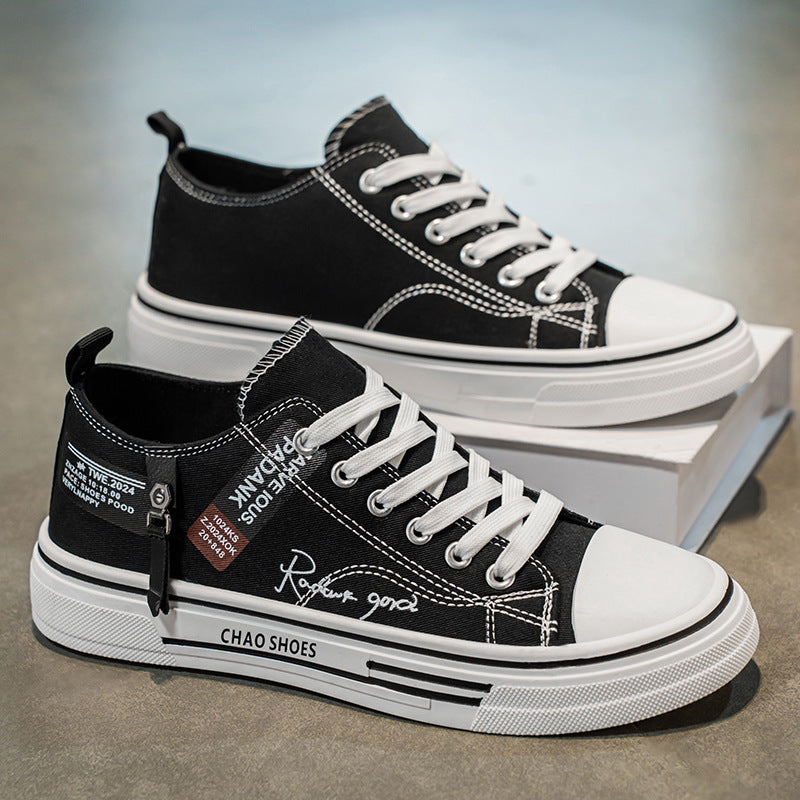 Men's canvas shoes - winter breathable, versatile, classic student style, athletic & casual, lightweight soft sole sneakers