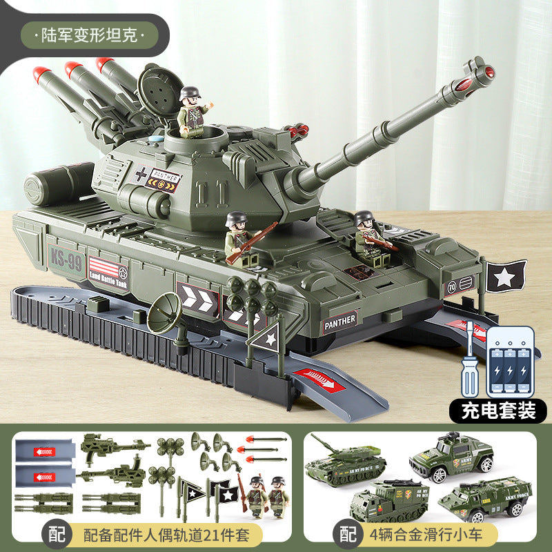 Nearly half a meter large 44CM tank model car educational toy battle launchable off-road vehicle boy parking lot