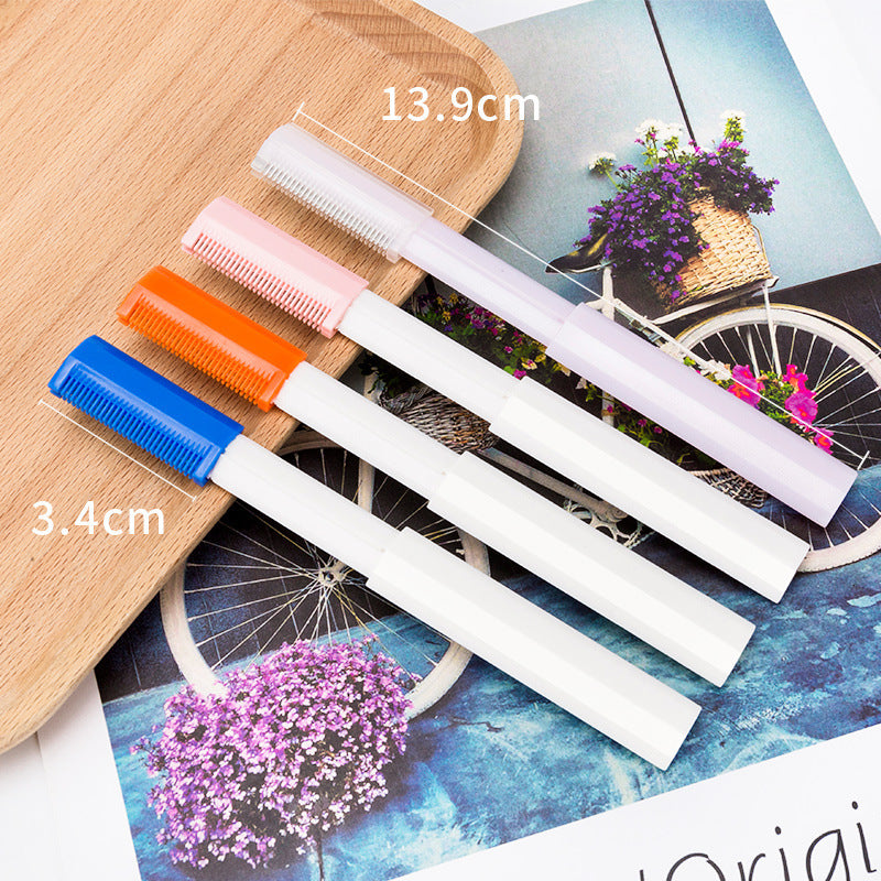 Straight handle retractable eyebrow razor - women's anti-scratch eyebrow trimmer with comb - safe for beginners - wholesale beauty tool