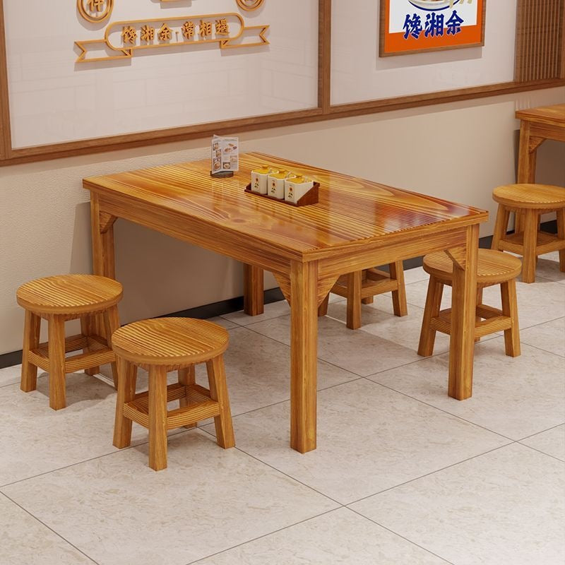 Carbonized solid wood tables and chairs, tables and chairs, commercial restaurants, barbecue restaurants, breakfast restaurants, canteens, restaurants, restaurant combinations