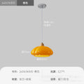 Used retro pumpkin pendant light - solid wood single head small chandelier - hotel, b&b, bedside, bar ambiance decoration