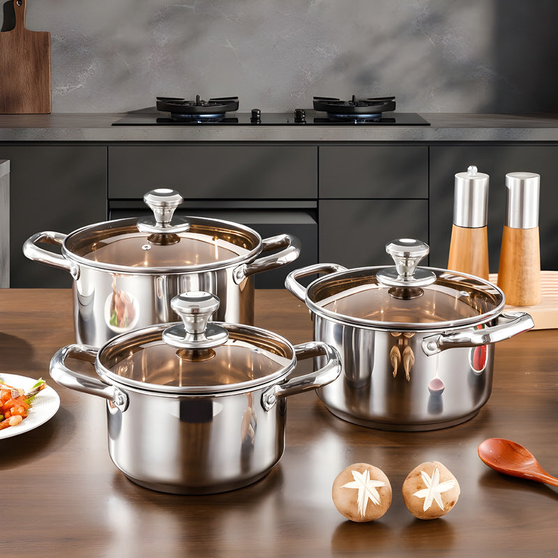 wholesale gift soup pot steaming pot food grade stainless steel for home stove neutral kitchen thickened soup hot pot