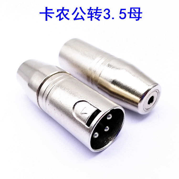 Mixer Camera Microphone 3.5MM Female Head to Three Core Balanced XLR Canon Male Audio Plug Adapter