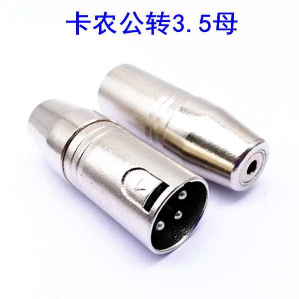 Mixer Camera Microphone 3.5MM Female Head to Three Core Balanced XLR Canon Male Audio Plug Adapter