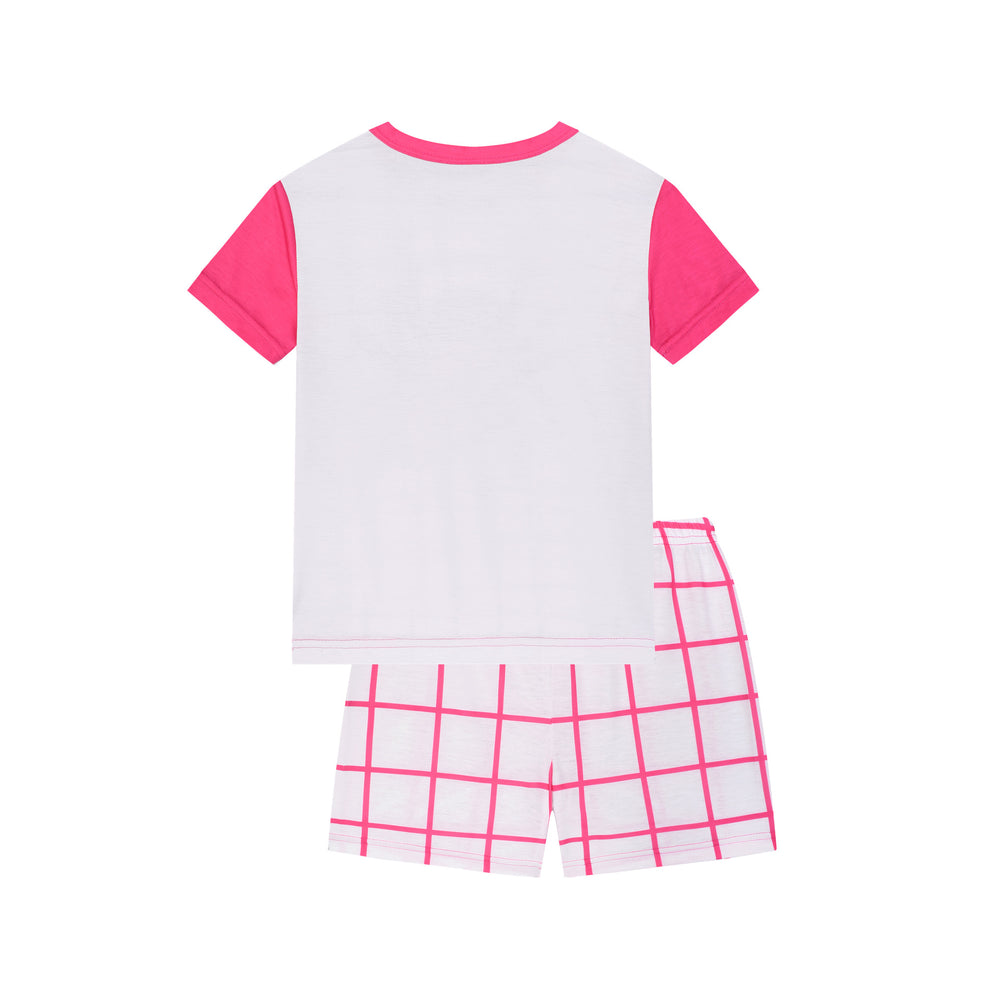 New arrival: girls' short-sleeve pajama set - classic cartoon design, cpc certified, casual loungewear (shorts & top)