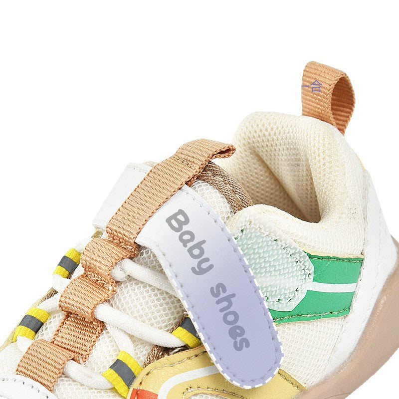 Toddler shoes for boys, spring and autumn infant shoes, soft sole functional mesh shoes, baby shoes for boys aged 1-3 years