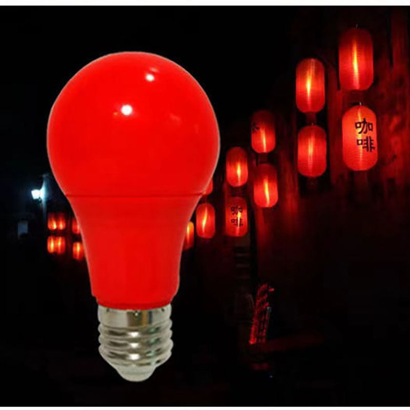 Manufacturer wholesale LED colorful lighting ball bulb 7W E27 screw bedroom living room decoration atmosphere color light bulb
