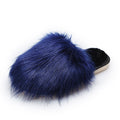 plus size fur slippers women's imitation fox fur women's slippers imitation raccoon fur heattech shoes toe cap slippers european station women
