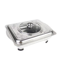 exclusive stainless steel square dining stove visual cover buffet stove detachable combination foot grilled fish alcohol stove