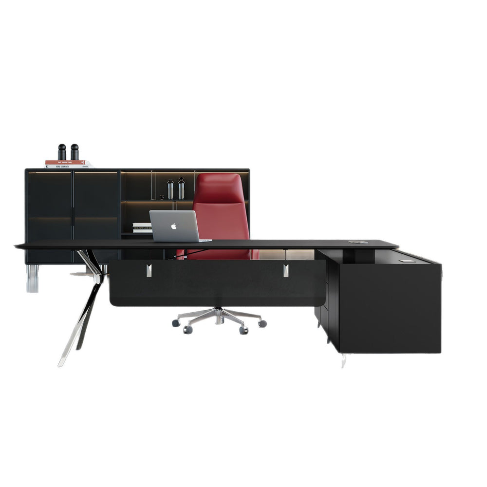 Luxury office desk and chair set - designer executive desk, minimalist ceo desk, manager desk, executive office furniture