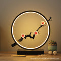 New chinoiserie table lamp bedroom bedside lamp zen ornaments wedding girl lotus creative gift home remote control lotus