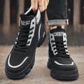 High-top boots men's shoes springnew arrival breathable workwear shoes men's shoes easiest for match british stylethick sole rhubarb boots