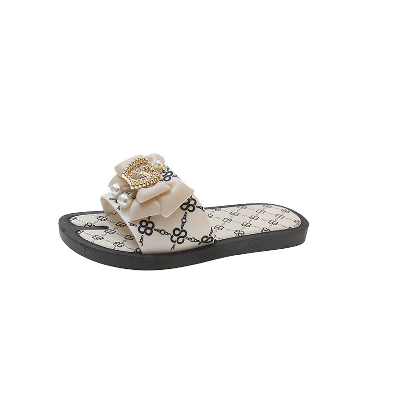 2024 summer women's outdoor slippers - fashionable bowknot soft sole casual thong sandals - chic fairy style beach slides