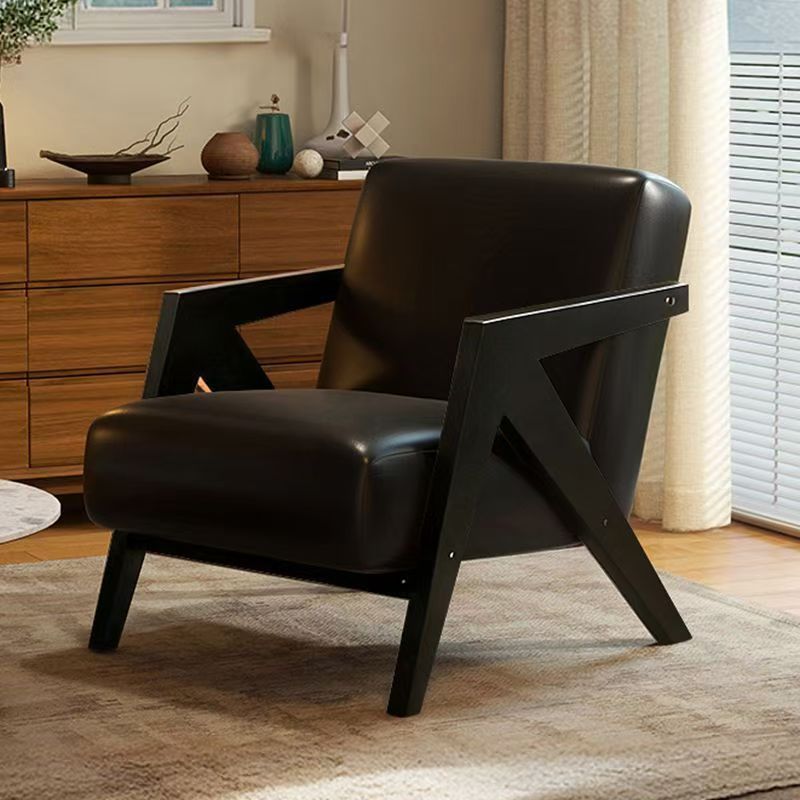 Richard nordic solid wood single sofa chair living room french cafe hotel retrob&b balcony lazy chair