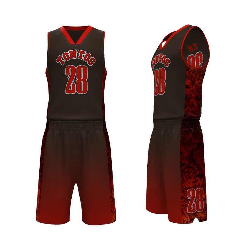 Adult game training jersey sports basketball jersey heat transfer quick drying jersey basketball jersey set custom printing