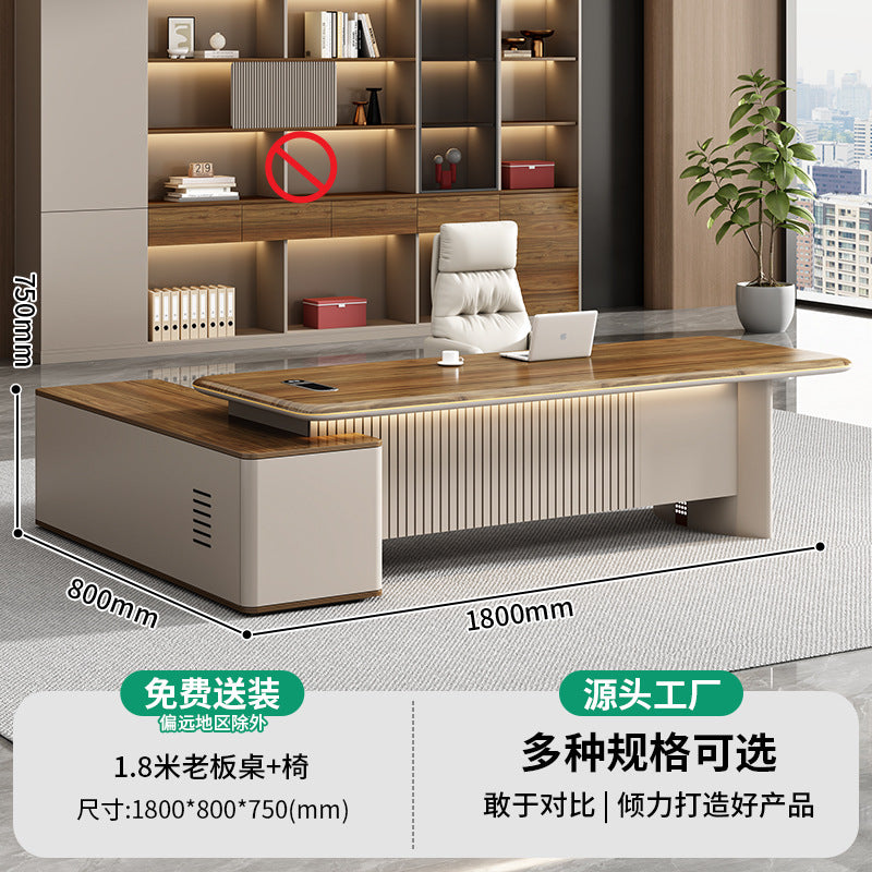 Luxury executive desk office desk minimalist chairman president desk executive office table manager office desk and chair set