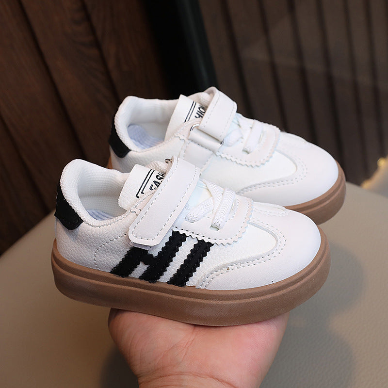 Kids german training shoes  spring boys sports shoes casual sneakers girls white shoes soft bottom baby agan shoes
