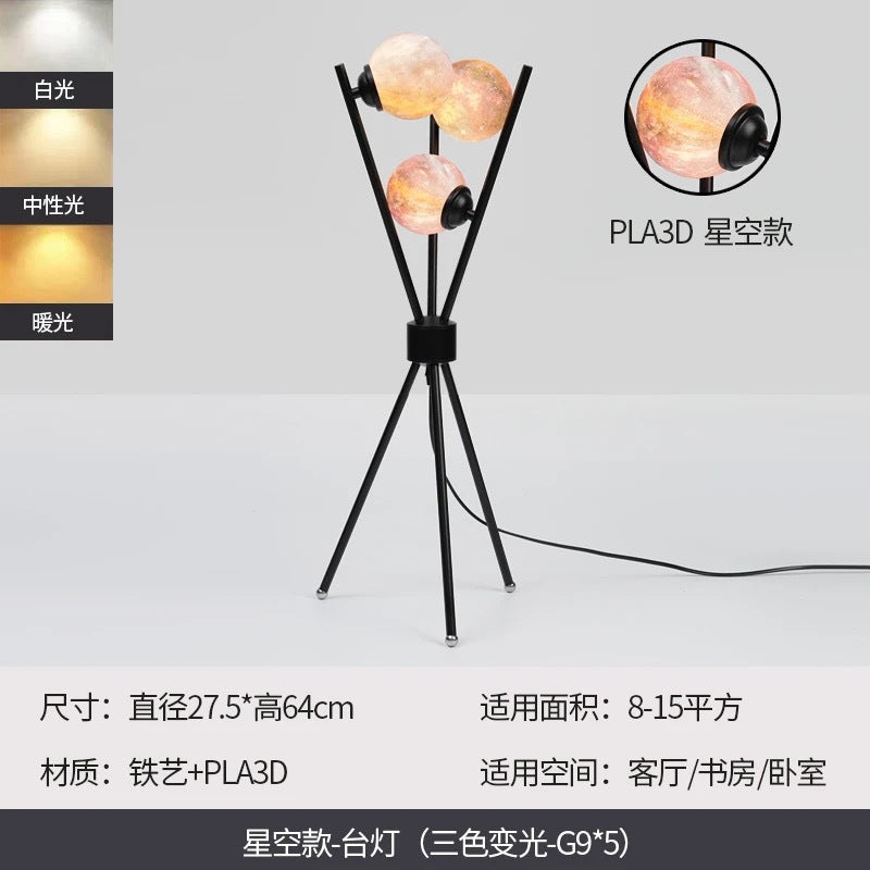 Factory direct supply moon floor lamp chinoiserie antique sofa side lamp moon tea room lamp curved fishing floor lamp