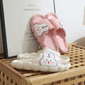 Cute rabbit slippers women's summer stomping on shit soft thick sole girl heart non-slip home bath student dormitory sandals women