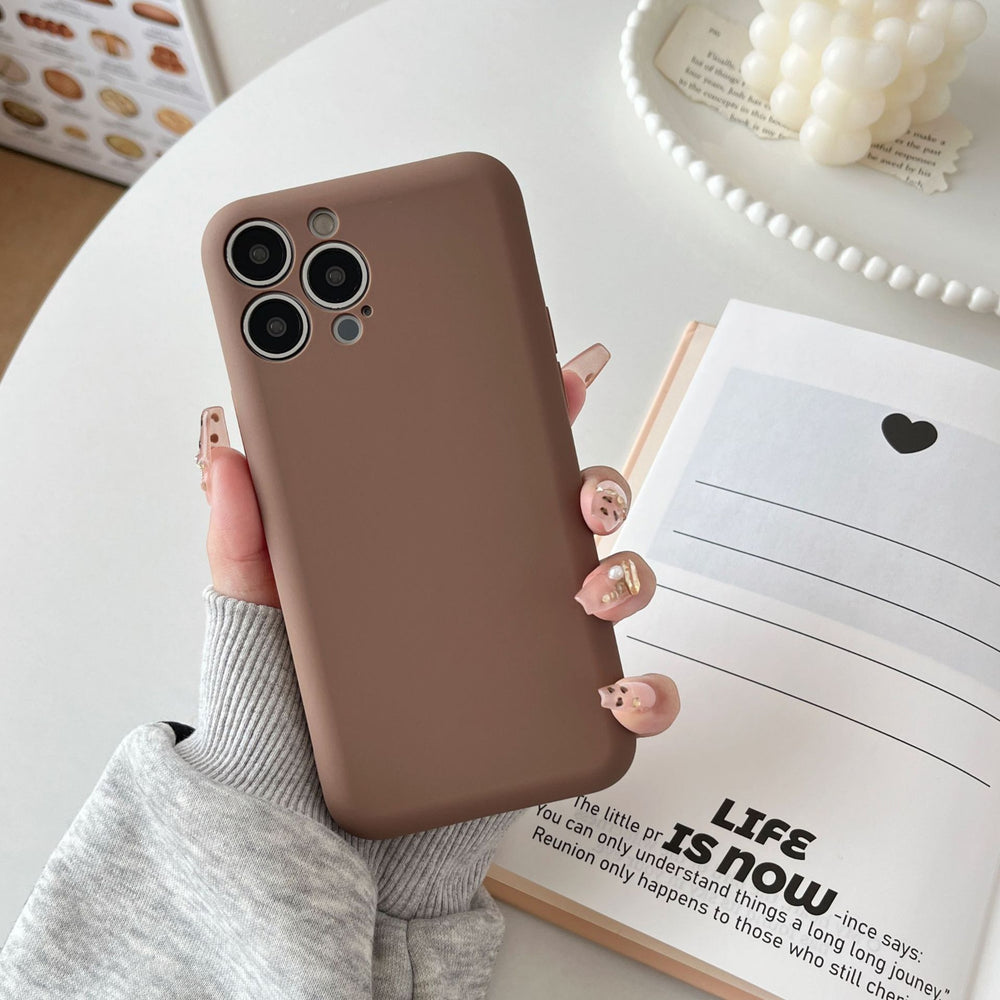 New iphone 16 case, soap-like liquid tpu solid color full coverage protective case for apple 15 pro max