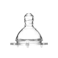 Wide-neck silicone baby pacifier with cross-cut hole, s/m, single box packaging