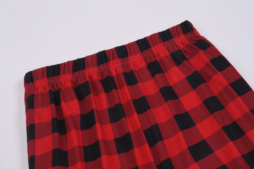 Export cross-border men's lazy style flap pocket pants plaid fashion style home casualpants home casual