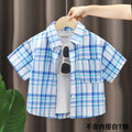 Kids' shirts: new  styles for boys - stylish cotton plaid shirts for spring and autumn. fashionable turn-down collar cardigans for toddlers and young children