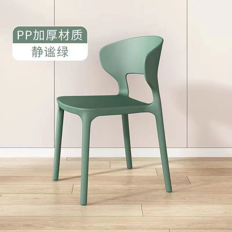 For home chair modern casual dining table and chair thickened plastic horn chair nato casual milk tea back chair negotiation chair