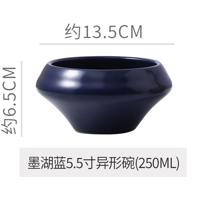 Japanese retro ceramic snack plate stylishfor home restaurant seasoning plate dipping plate rice bowl stoneware dessert bowl