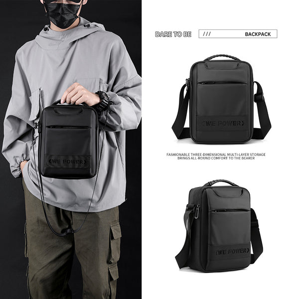WEPOWER New Large Capacity Oblique Span Bag Men's Casual Business Travel Handheld Shoulder Bag