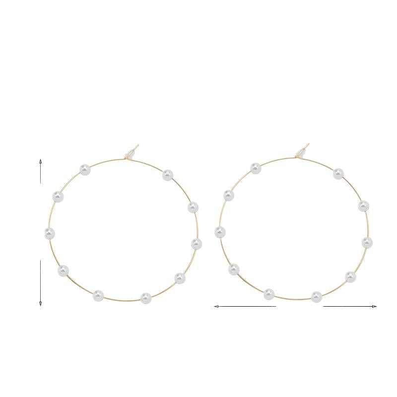 Wholesale big hoop earrings - european & american cross-border jewelry - unique, statement-making designs - niche, affordable luxury - high-end pearl stud earrings for women