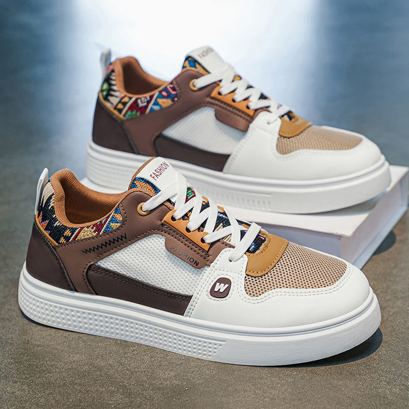 Men's skate shoes 2026 new spring mesh breathable trendy versatile men's shoes thick sole height increasing casual sports trendy shoes