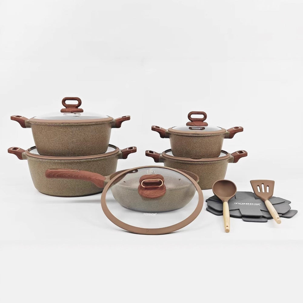 12pcs soup pot, spatula and spoon set