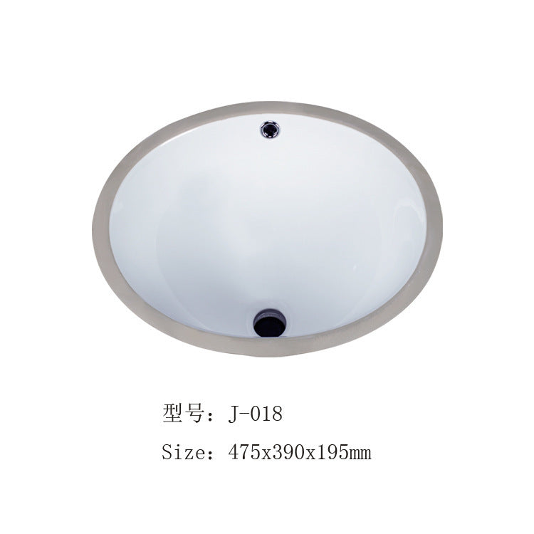 陶瓷台下盆嵌入式洗漱盆酒店民宿陶瓷洗一体盆家用洗手盆小户单盆