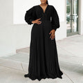 C8603 european and american plus size women's clothing  autumn/winter new long sleeve beaded sexy wide leg pleated african jumpsuit