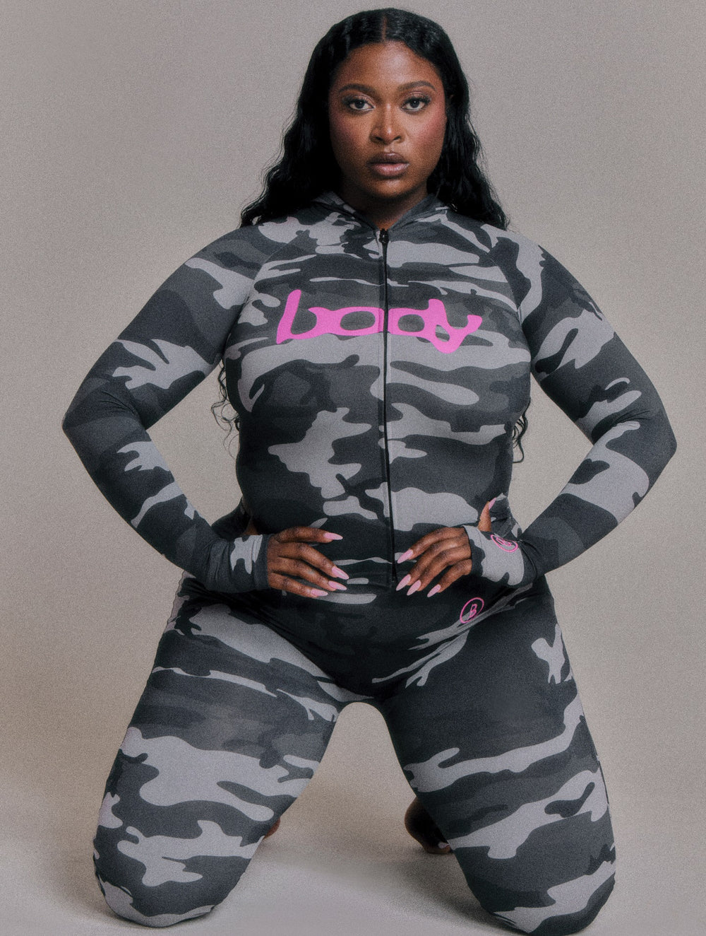 autumn new european and american cross-border versatile sexy letter print hooded long sleeve cardigan top and pants set