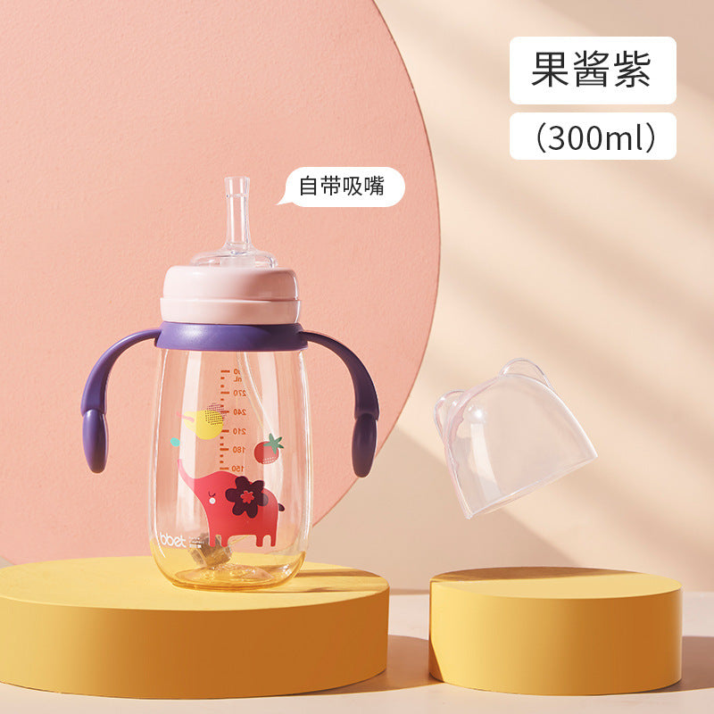 Ppsu baby bottles for toddlers: drop-resistant, anti-choke, sippy cup for ages 1-3+